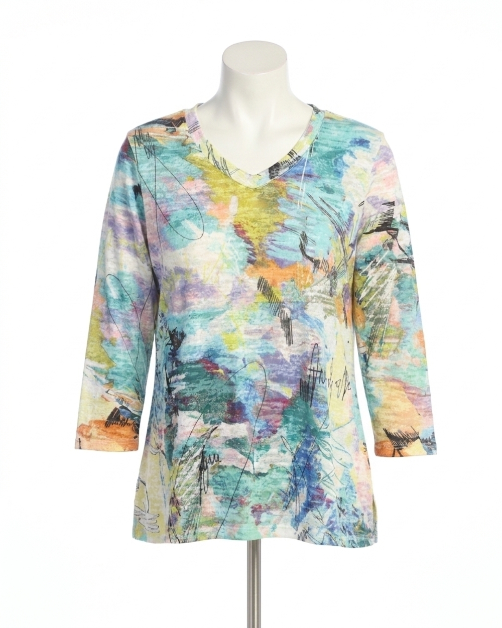NEW JESS & JANE kelly burnout sublimation top in abstract print